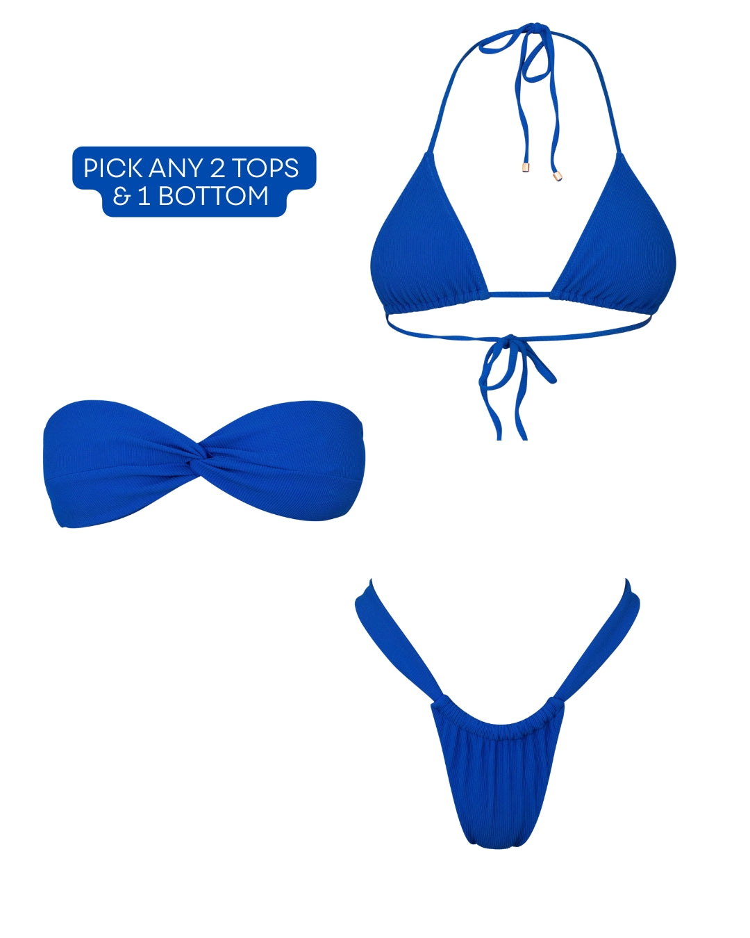 2 Tops & 1 Bottom (Blue)