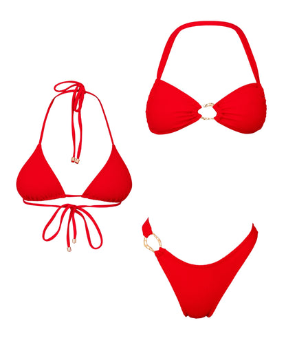 2 Tops & 1 Bottom (Red)