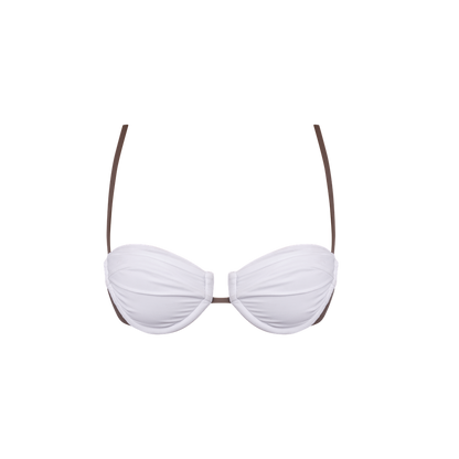 Anastasia Top - White/Mocha