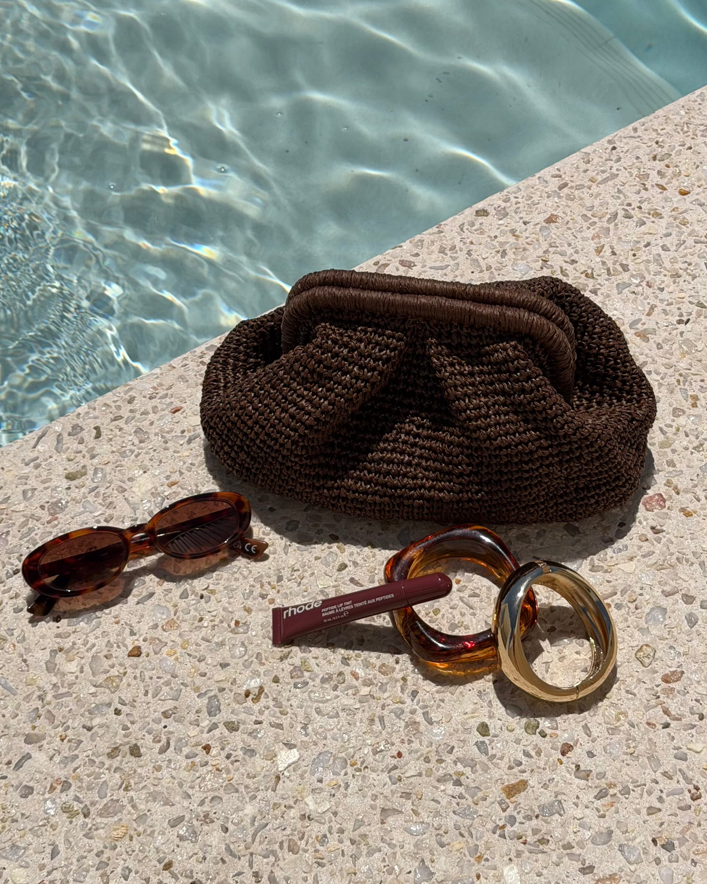 Woven Clutch Bag - Espresso